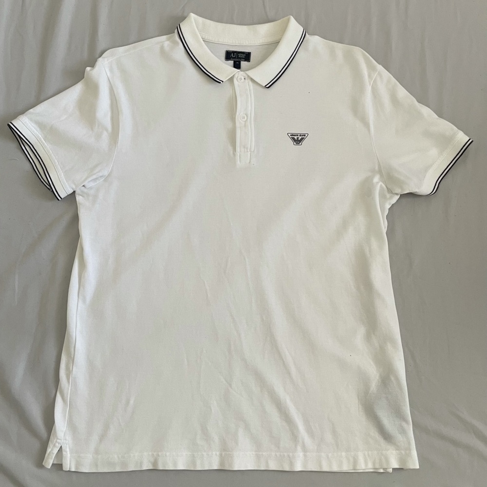 Armani Jeans white short sleeve shirt. Men’s. Size XL